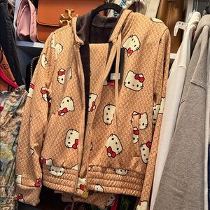 Hello Kitty Tan Hoodie set